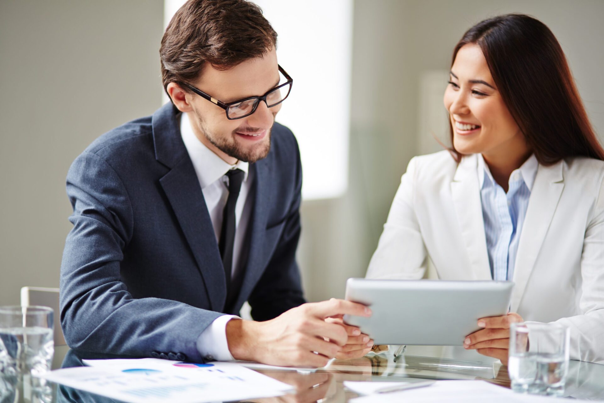 A young manager using leadership development services